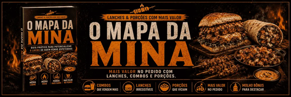 O Mapa da Mina: lanches e porções com mais valor usando a mesma base do espetinho