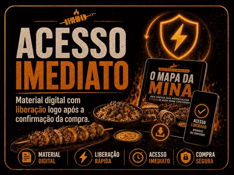 Acesso imediato: material digital com liberação após a confirmação da compra
